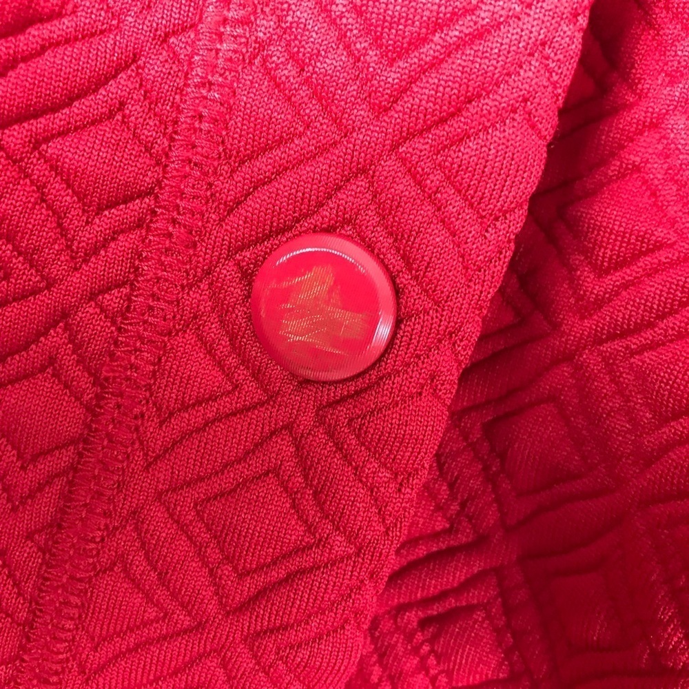 Chico's Quilted Knit Jacket Renaissance Red - Picture 7 of 8